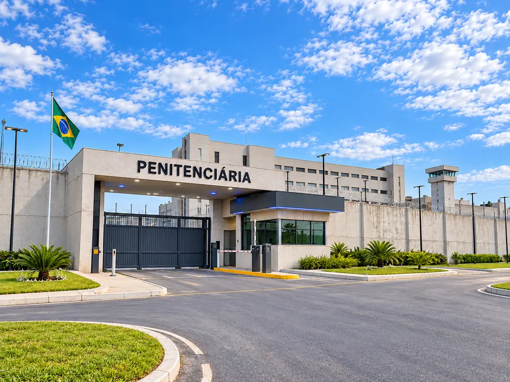 Entrada de uma penitenciária